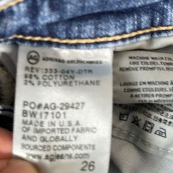 Adriano Goldschmied The Stilt Roll-Up Distressed Cuffed Jeans Sz 26 - Picture 13 of 13